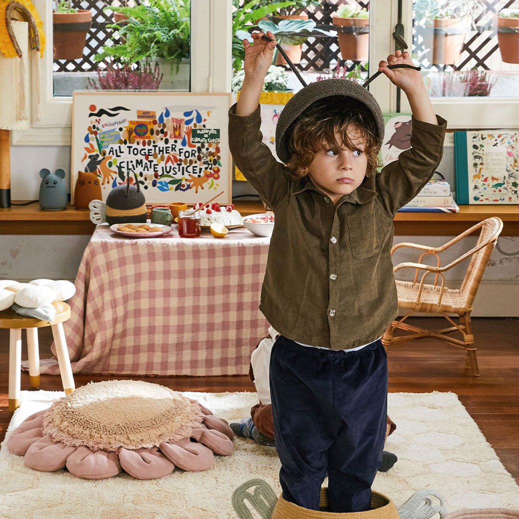 Pink Daisy Floor Cushion