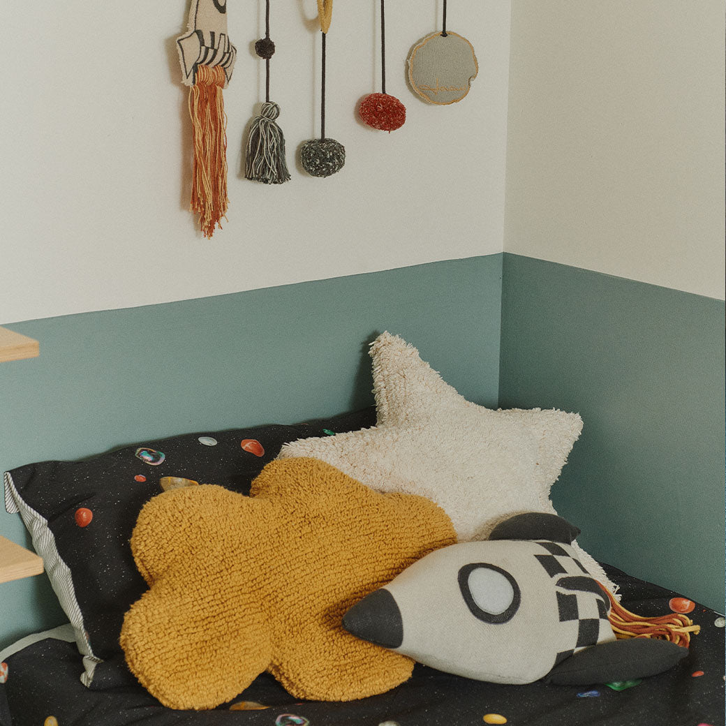 Rocket Knitted Cushion