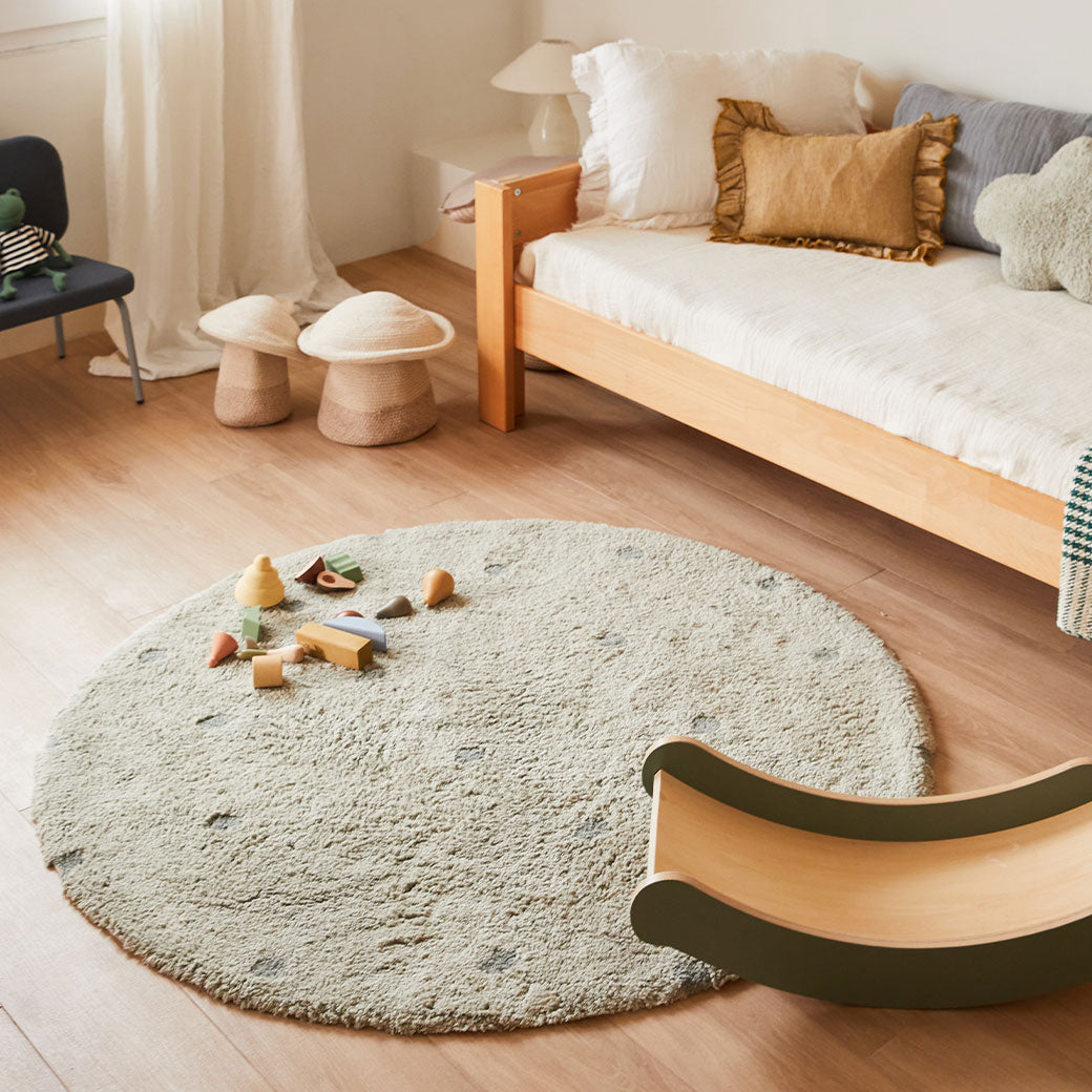 Round Dot Washable Rug