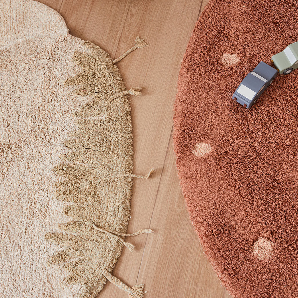 Round Dot Washable Rug