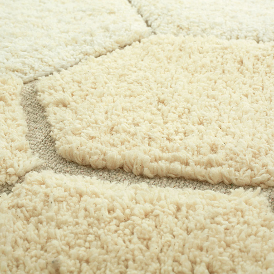 Round Honeycomb Washable Rug