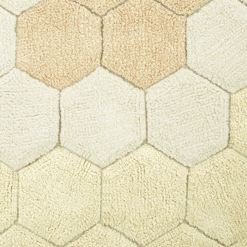 Round Honeycomb Washable Rug