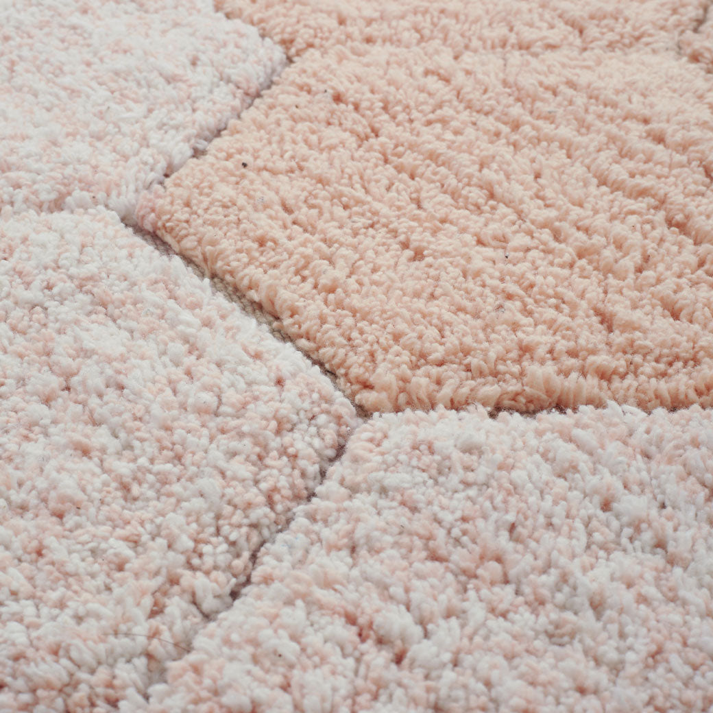 Round Honeycomb Washable Rug