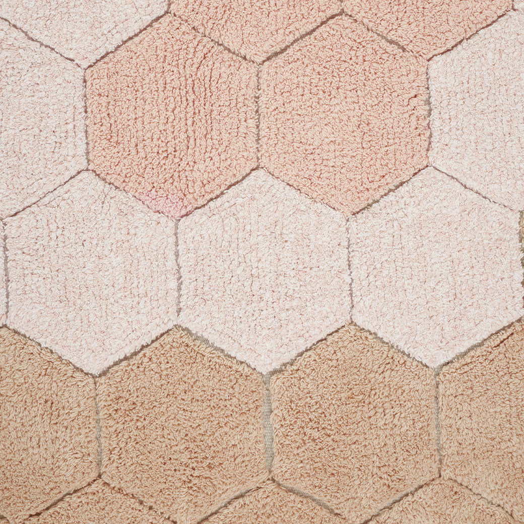 Round Honeycomb Washable Rug