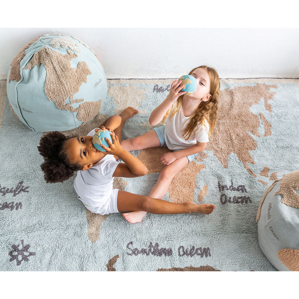 Vintage Map Washable Rug