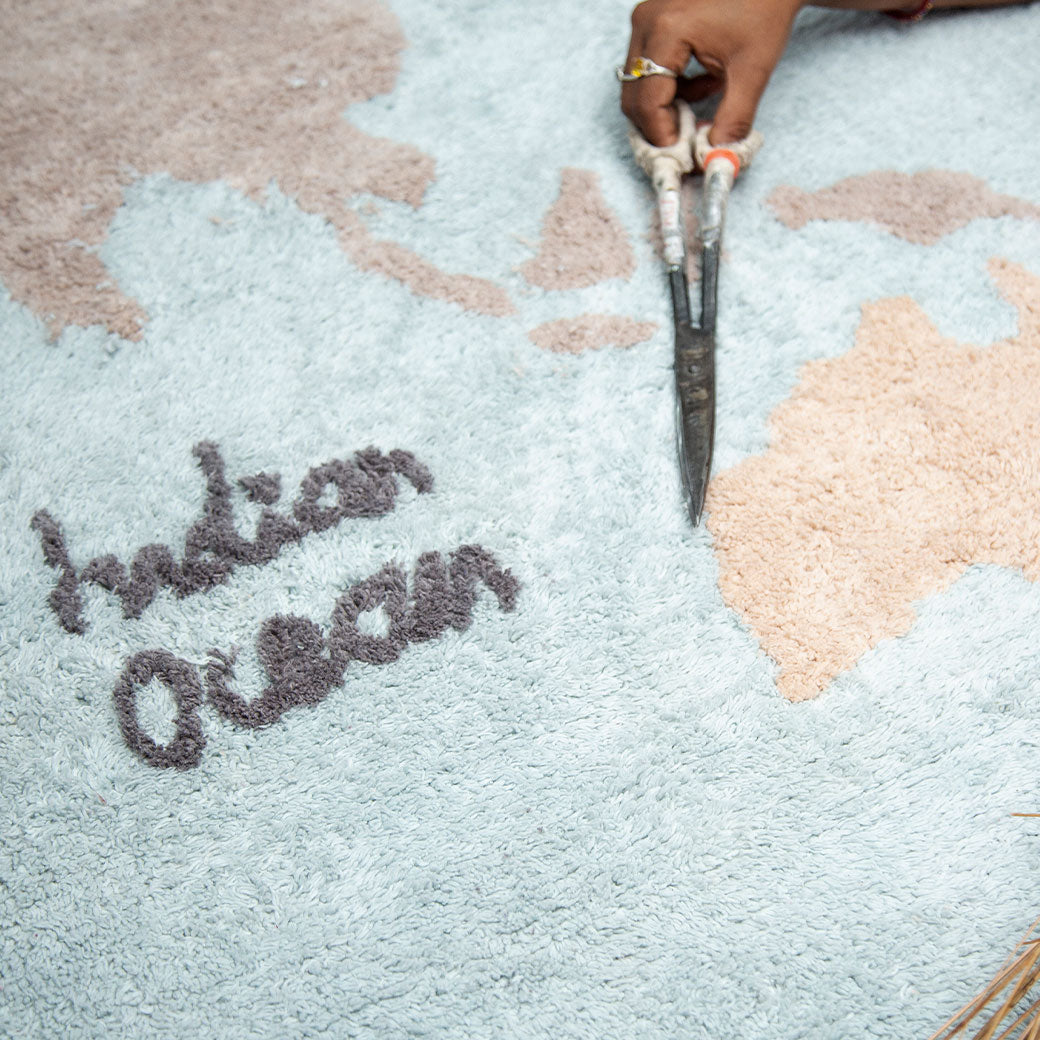 Vintage Map Washable Rug