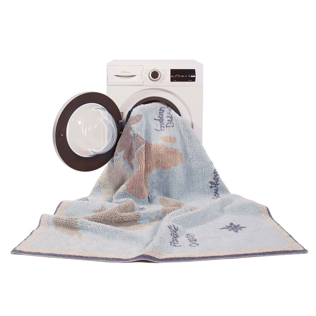 Vintage Map Washable Rug