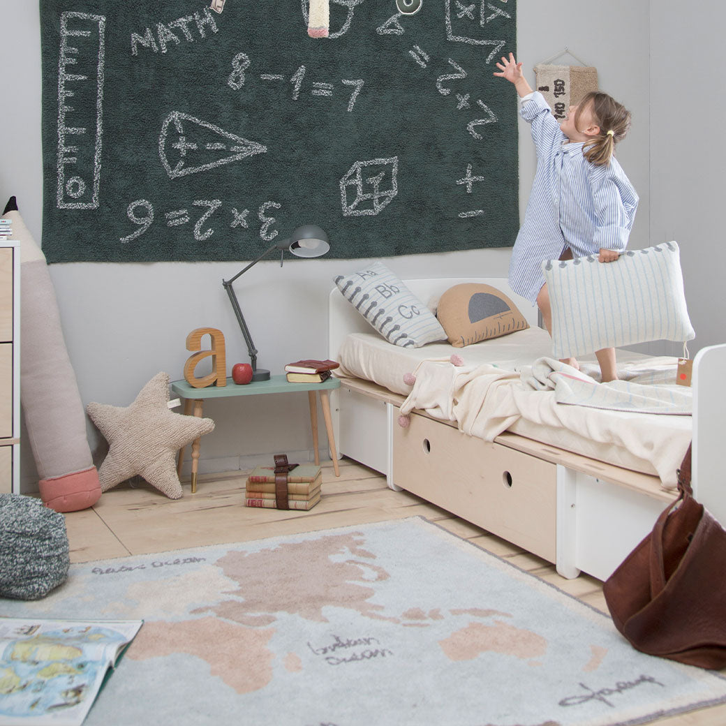 Vintage Map Washable Rug