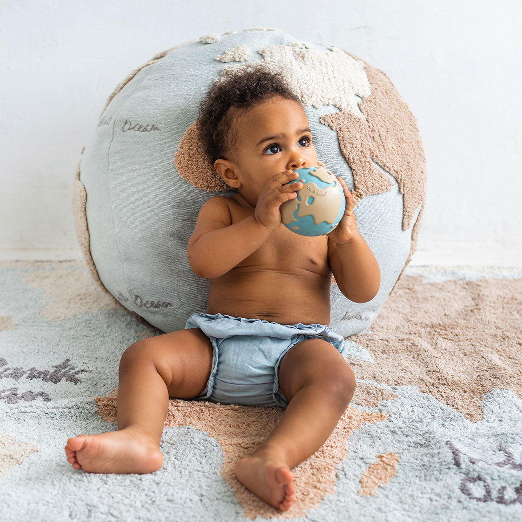 World Map Round Pouffe
