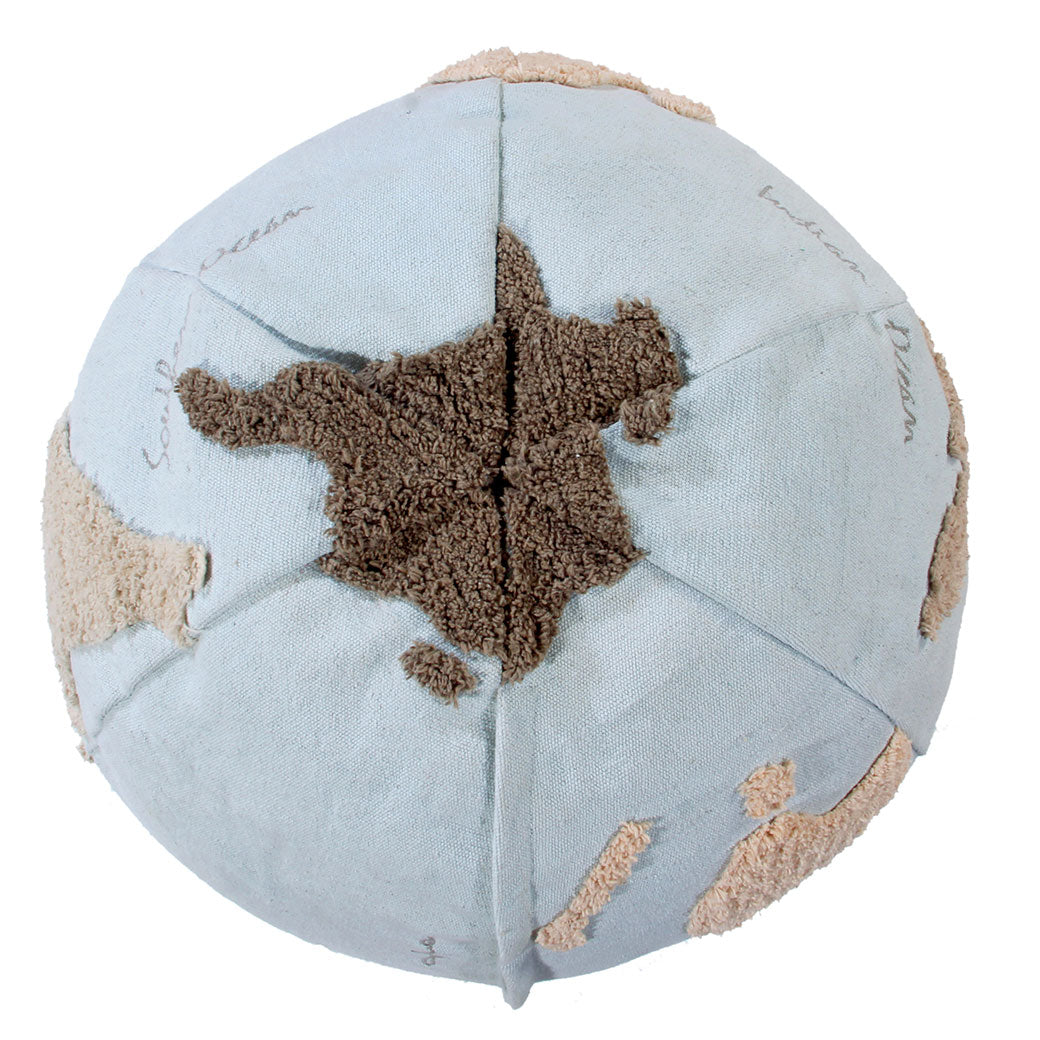 World Map Round Pouffe