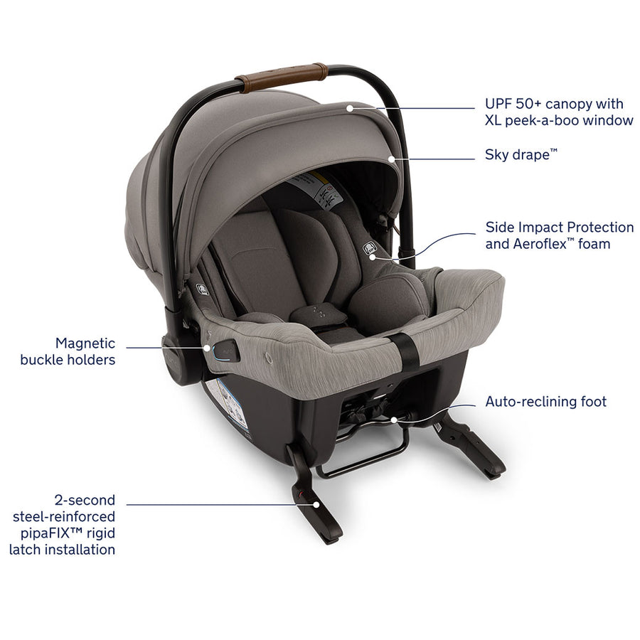 PIPA Urbn + MIXX Next Travel System by Nuna Caviar/Chocolate