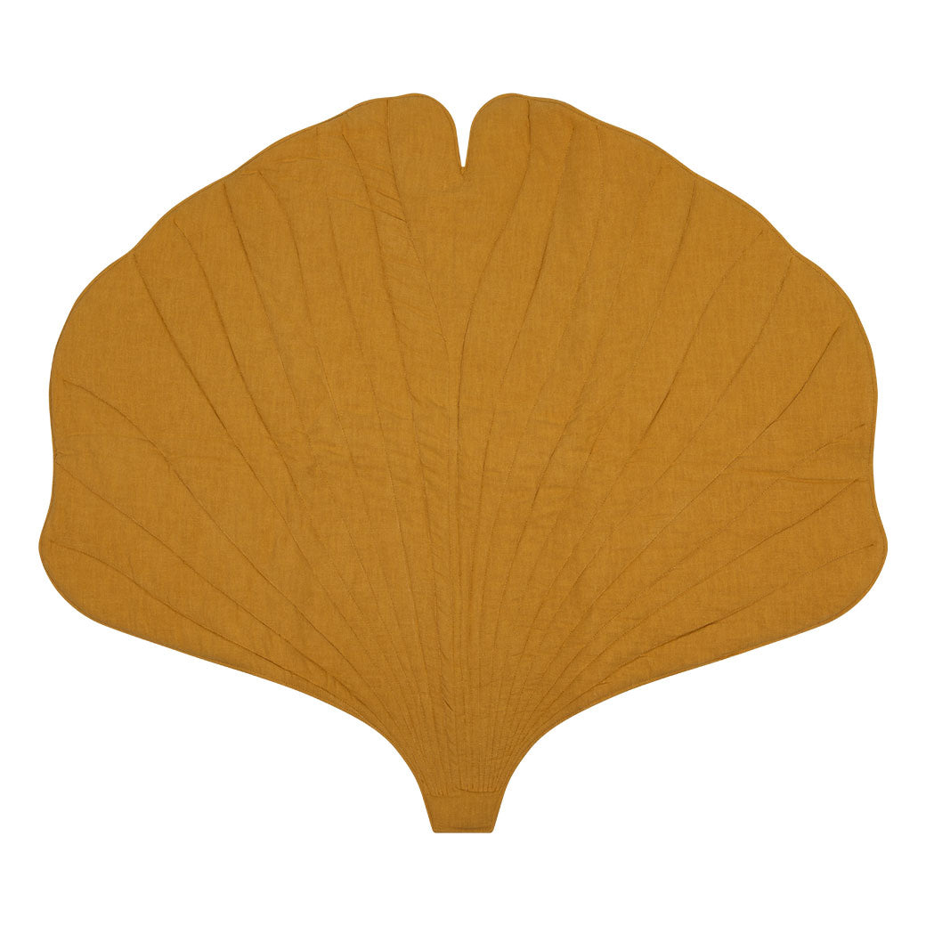 Linen Ginkgo Leaf Mat
