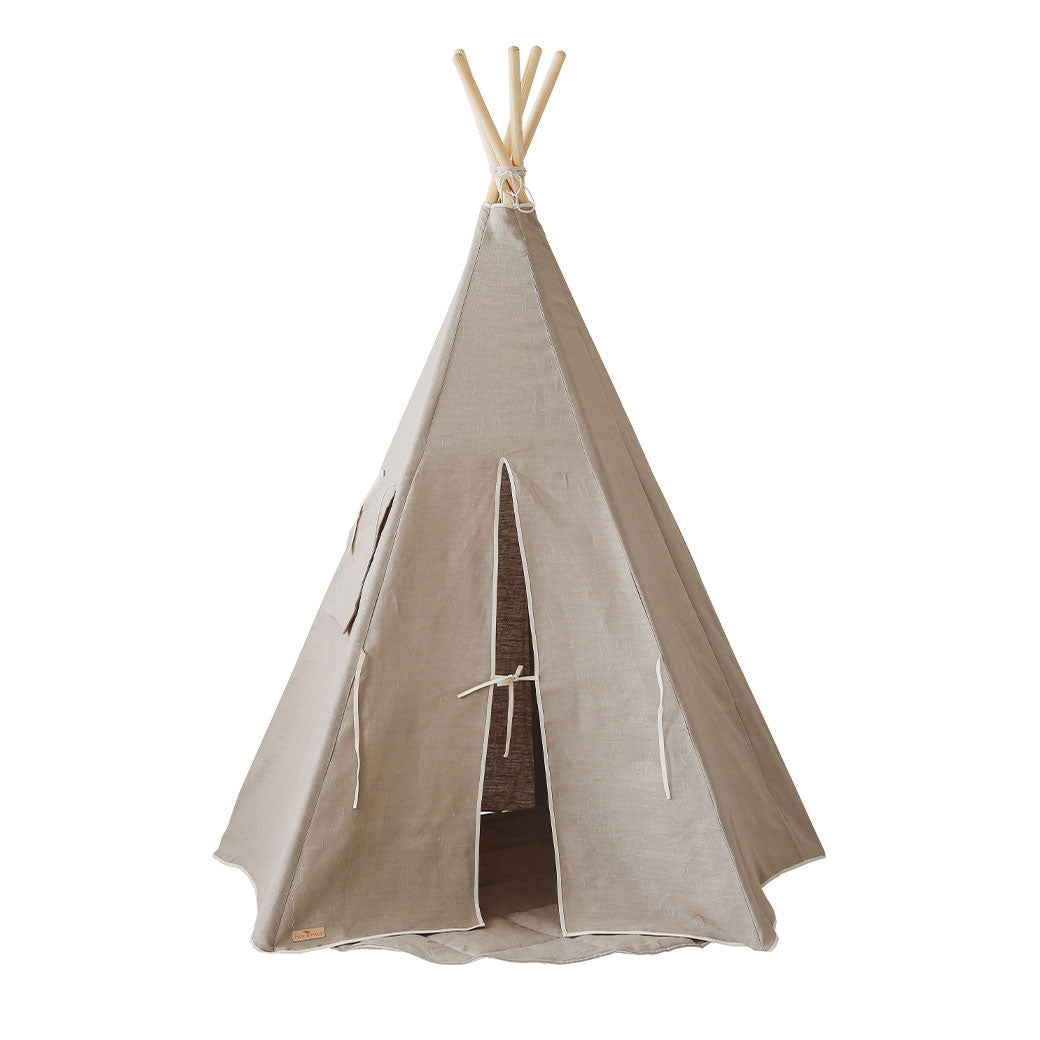 Linen Teepee Tent and Mat Set