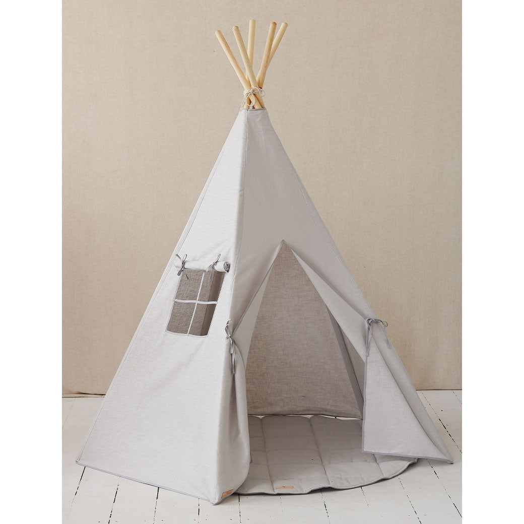teepee childrens tent Moi Mili Linen Teepee Tent and Mat Set