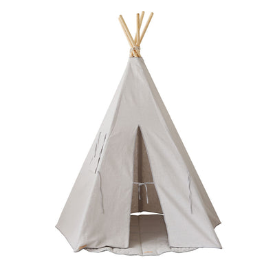 Linen Teepee Tent and Mat Set