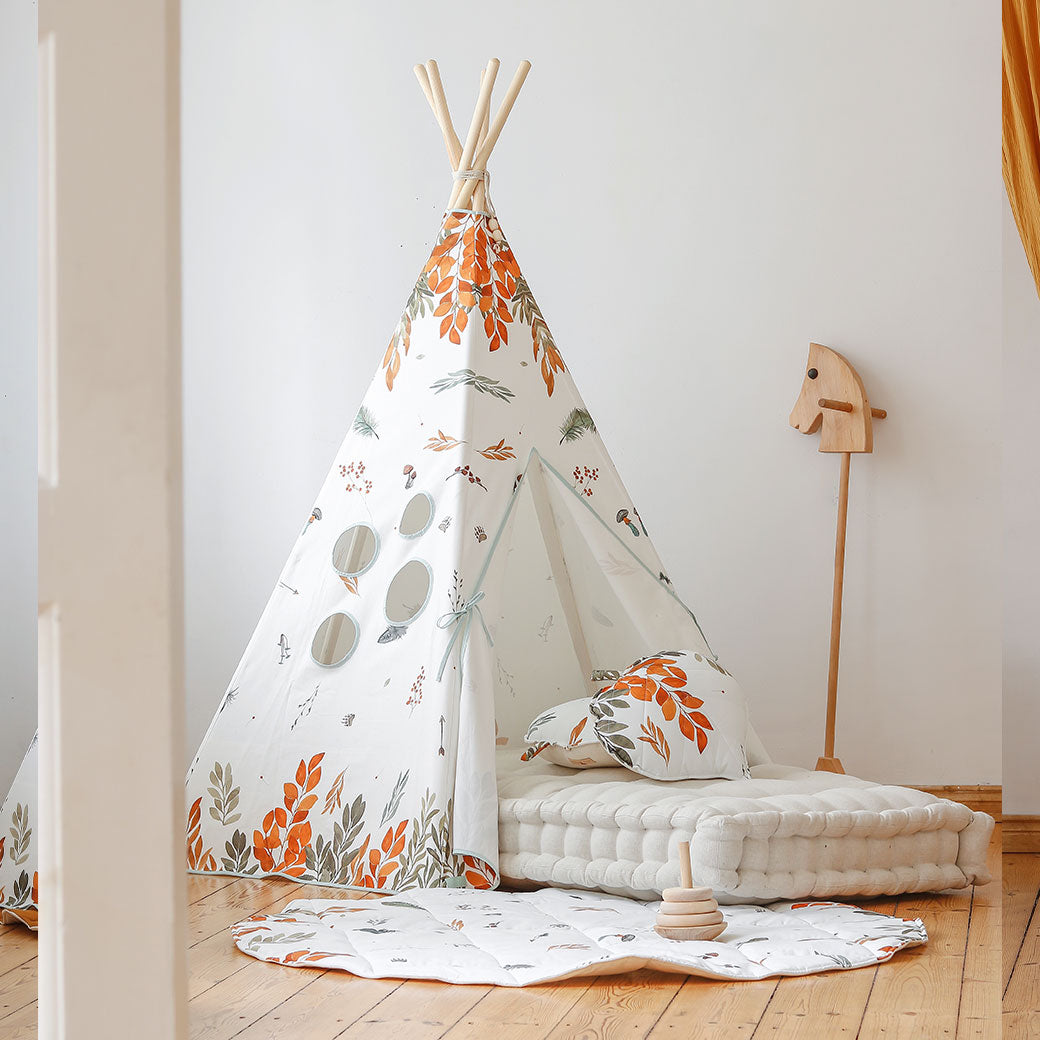 Round Cotton Mat with Pattern