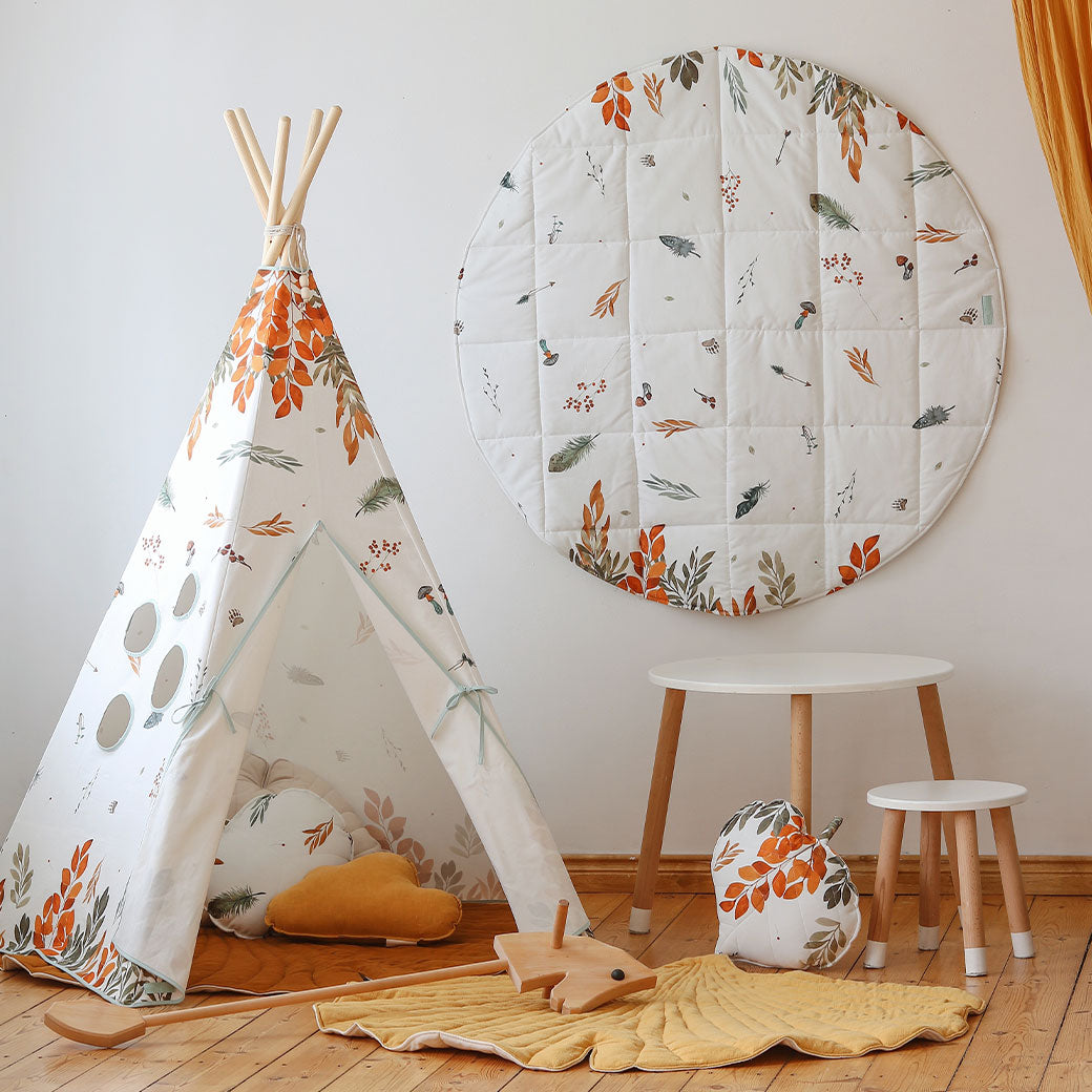 Round Cotton Mat with Pattern