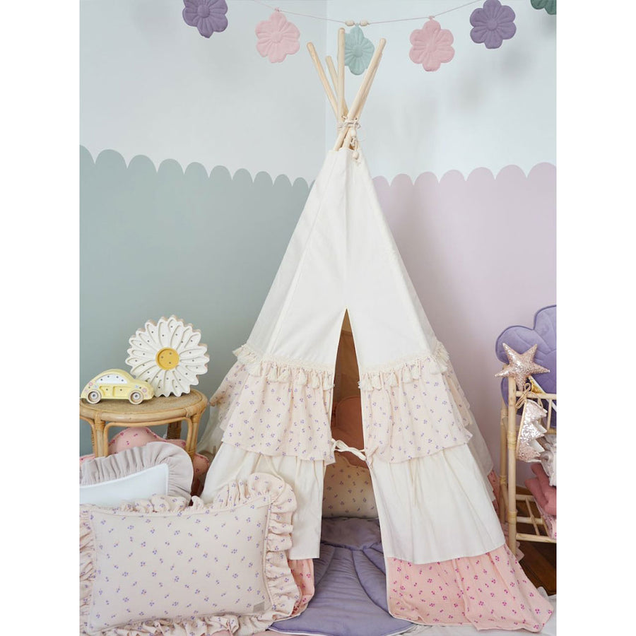 boho tipi tent Moi Mili Teepee Tent with Frills