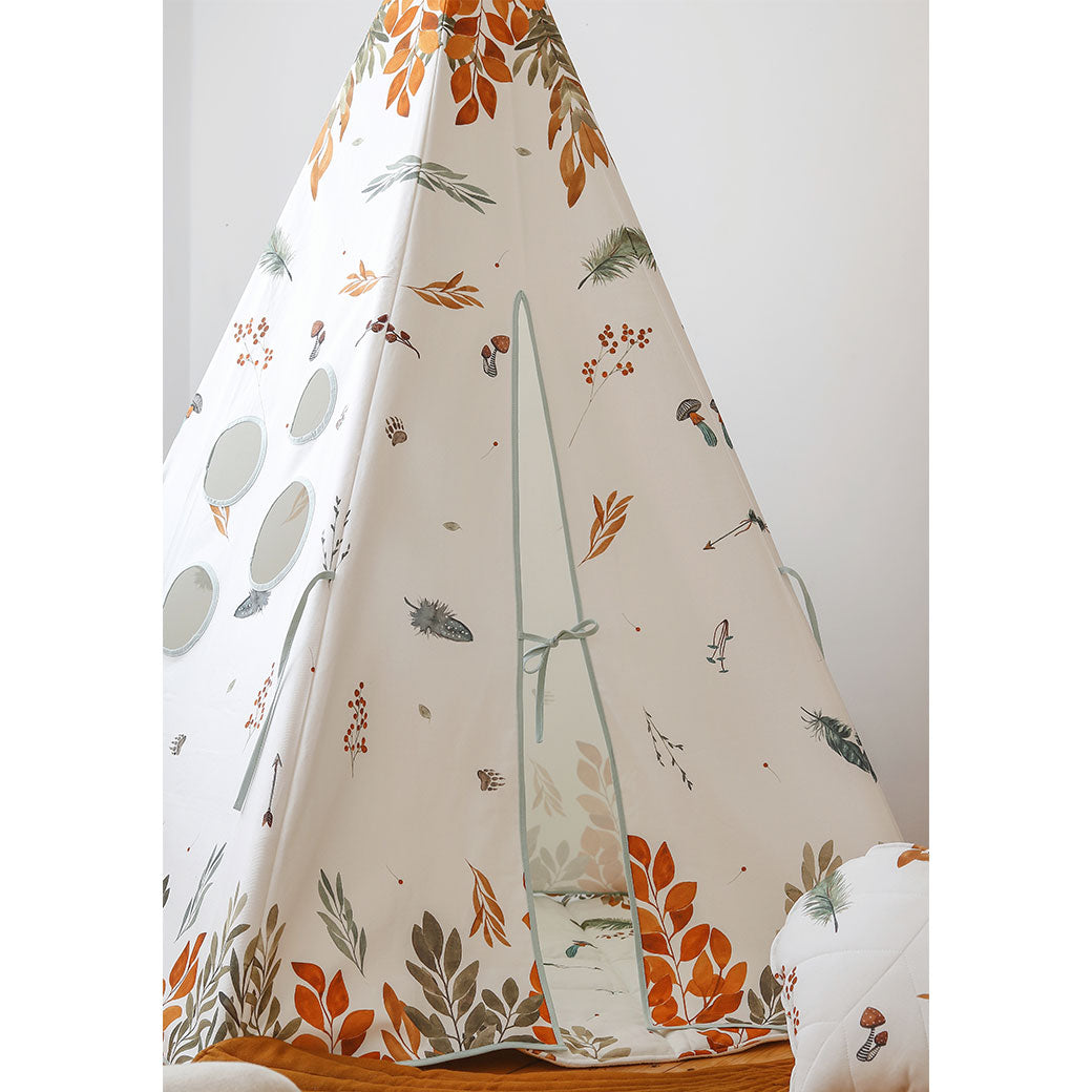 Teepee Tent with Pattern and Mat Set