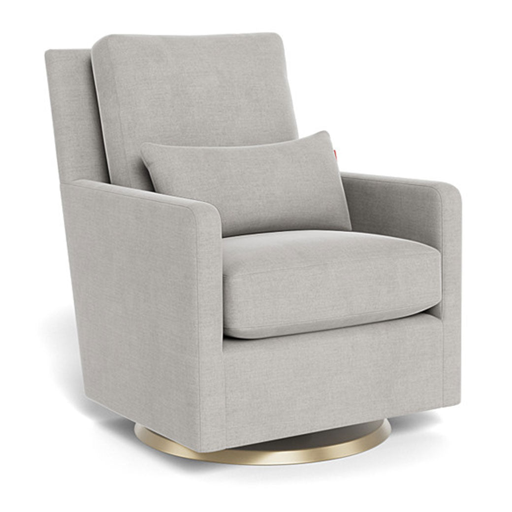 Monte Como Glider in -- Color_Smoke Brushed Cotton-Linen _ Gold Swivel
