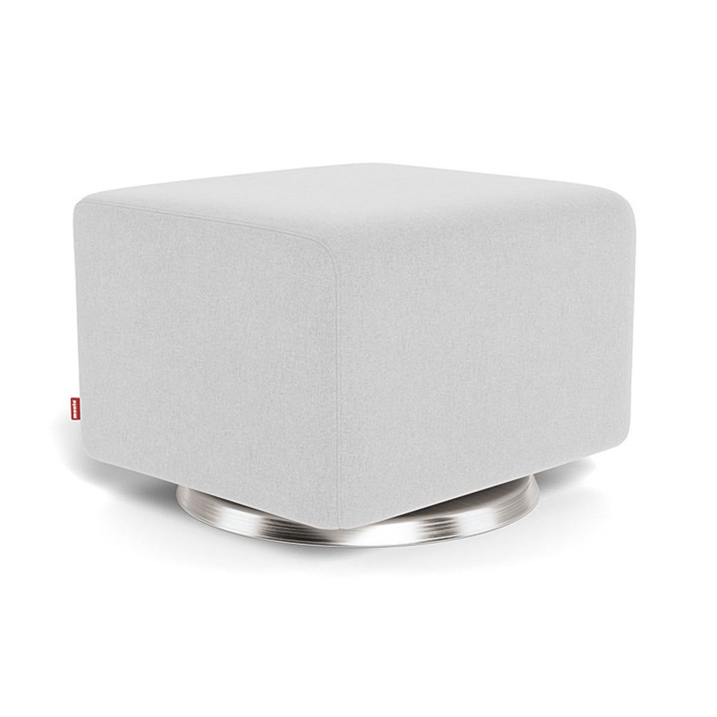 Monte Como Ottoman in -- Color_Ash _ Stainless Steel Swivel