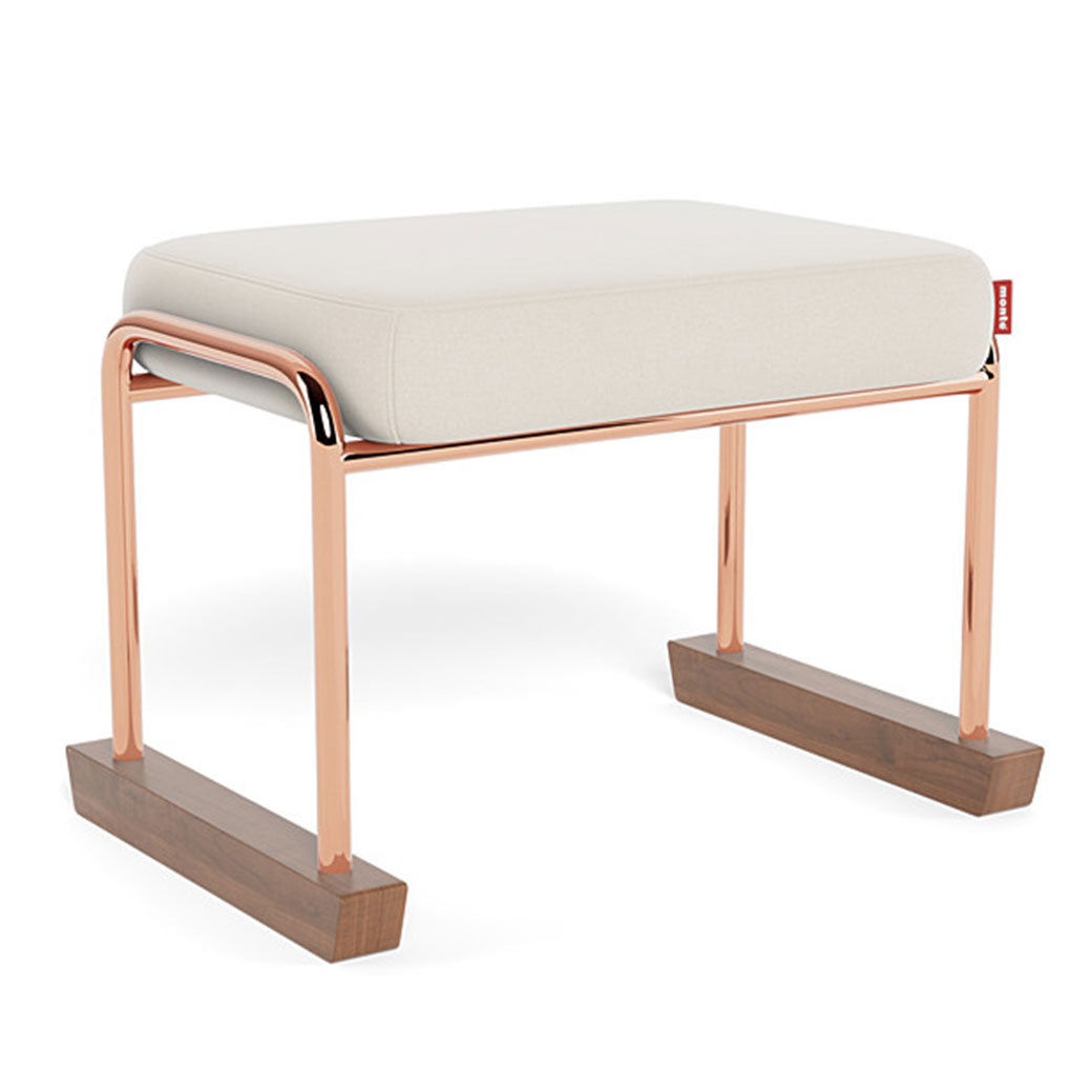 Monte Jackson Ottoman in -- Color_Beach Brushed Cotton-Linen _ Rose Gold Copper