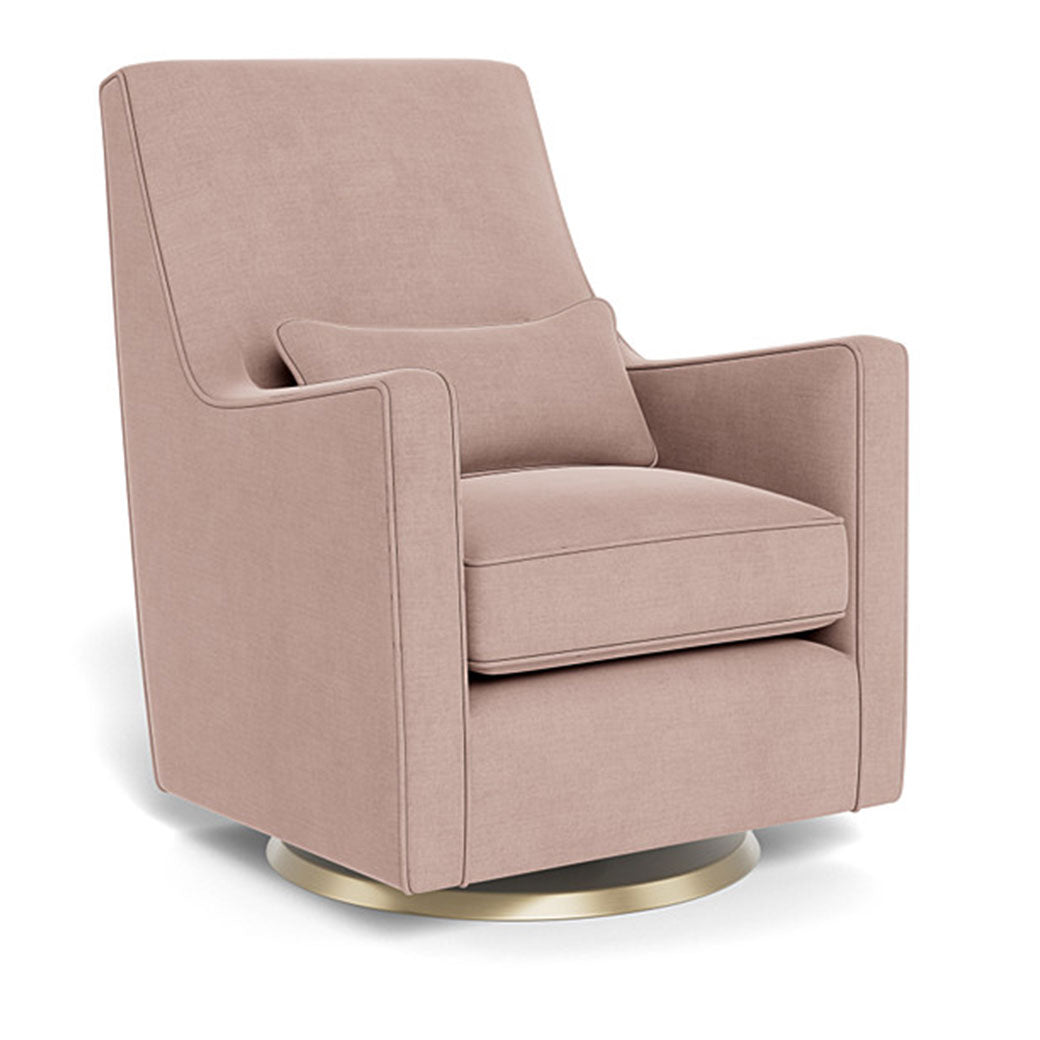 Monte Luca Glider in -- Color_Blush Brushed Cotton-Linen _ Gold Swivel
