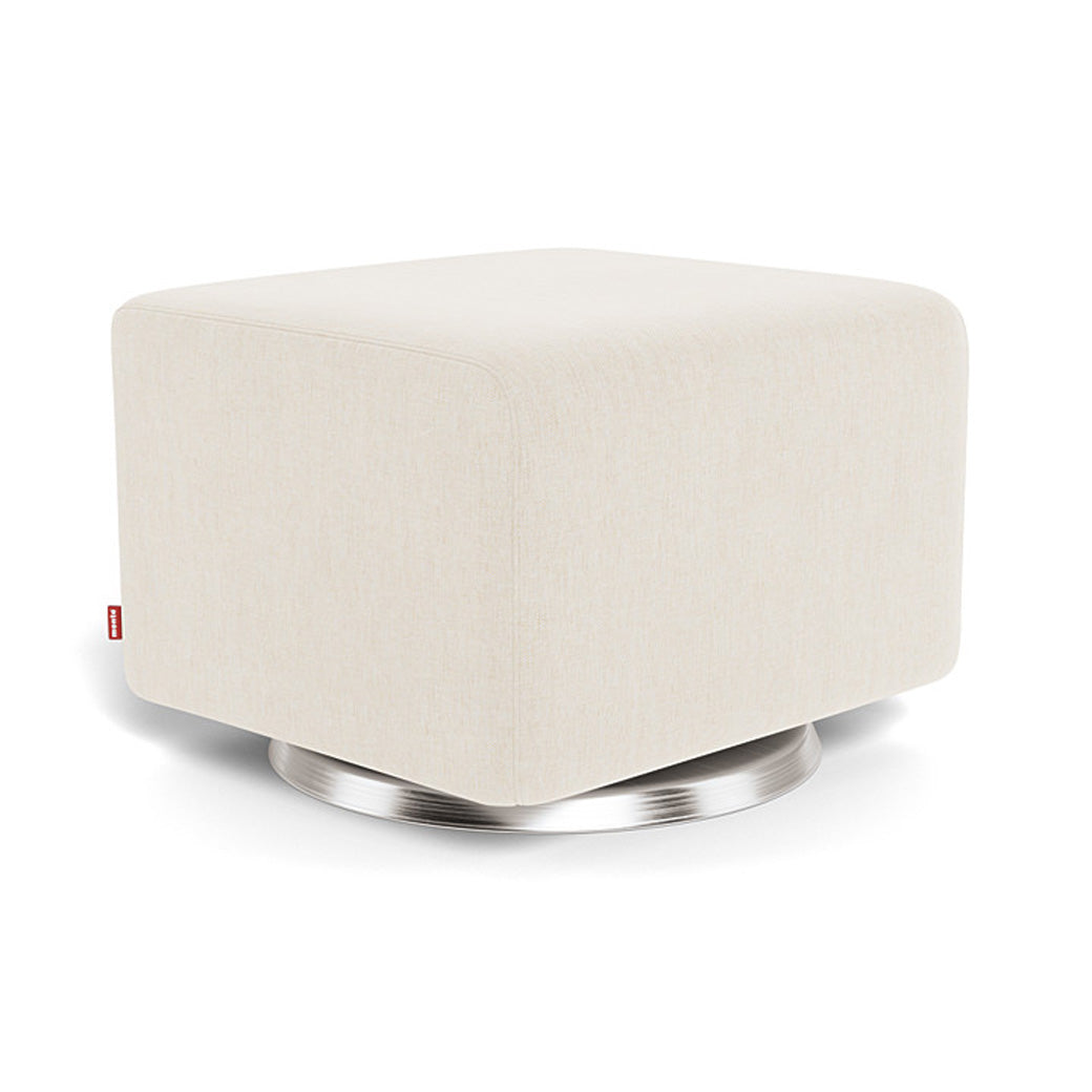 Monte Vera Ottoman in -- Color_Dune _ Stainless Steel Swivel