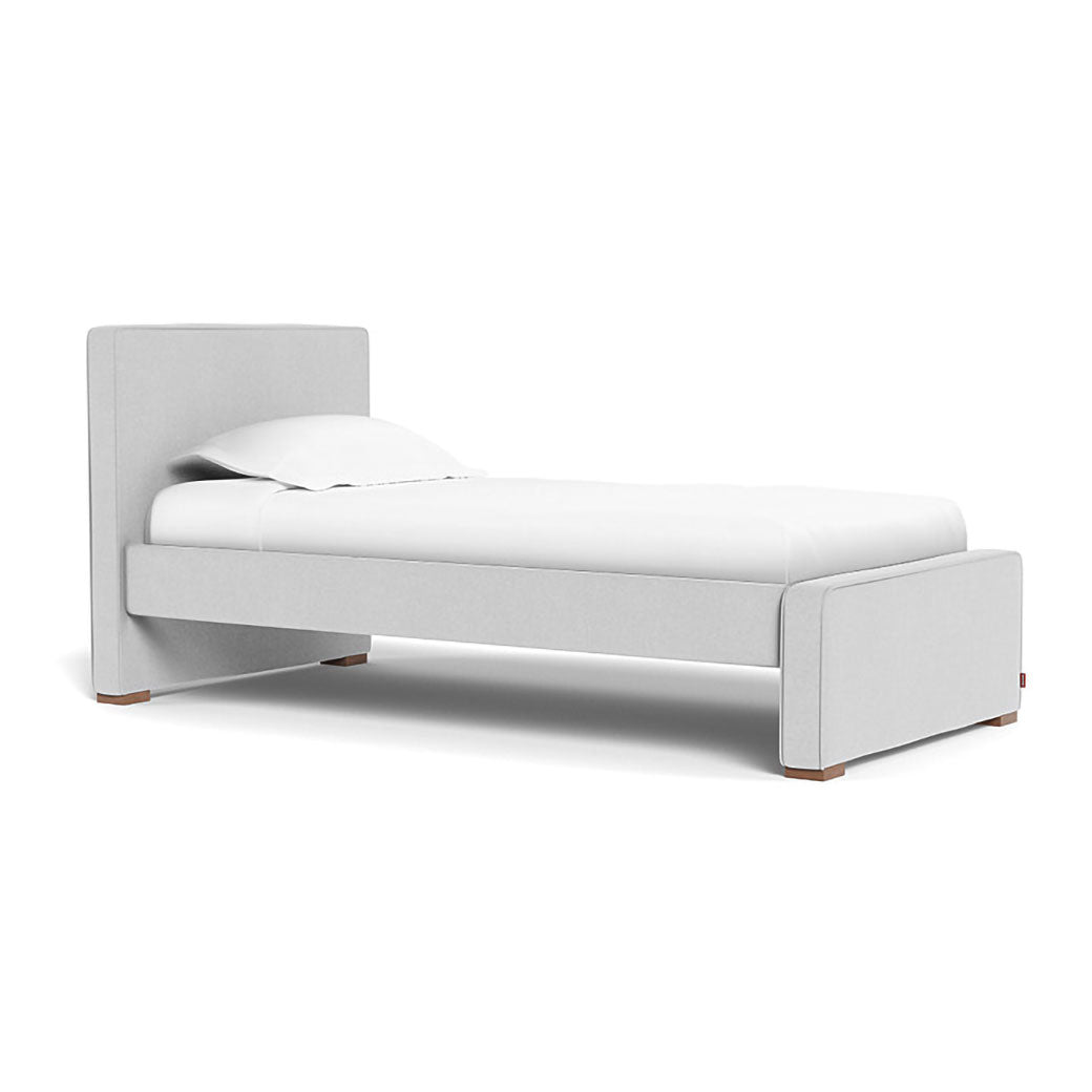 Monte Dorma Bed with high headboard and low footboard in -- Color_Performance Heathered Ash _ High _ Low
