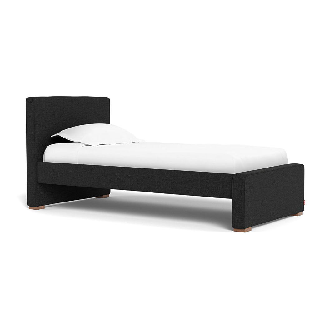 Monte Dorma Bed with high headboard and low footboard in -- Color_Performance Heathered Black _ High _ Low