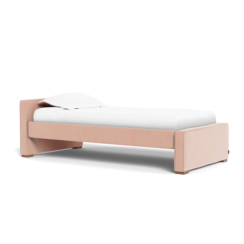 Monte Dorma Bed with low headboard and low footboard in -- Color_Blush Velvet _ Low _ Low