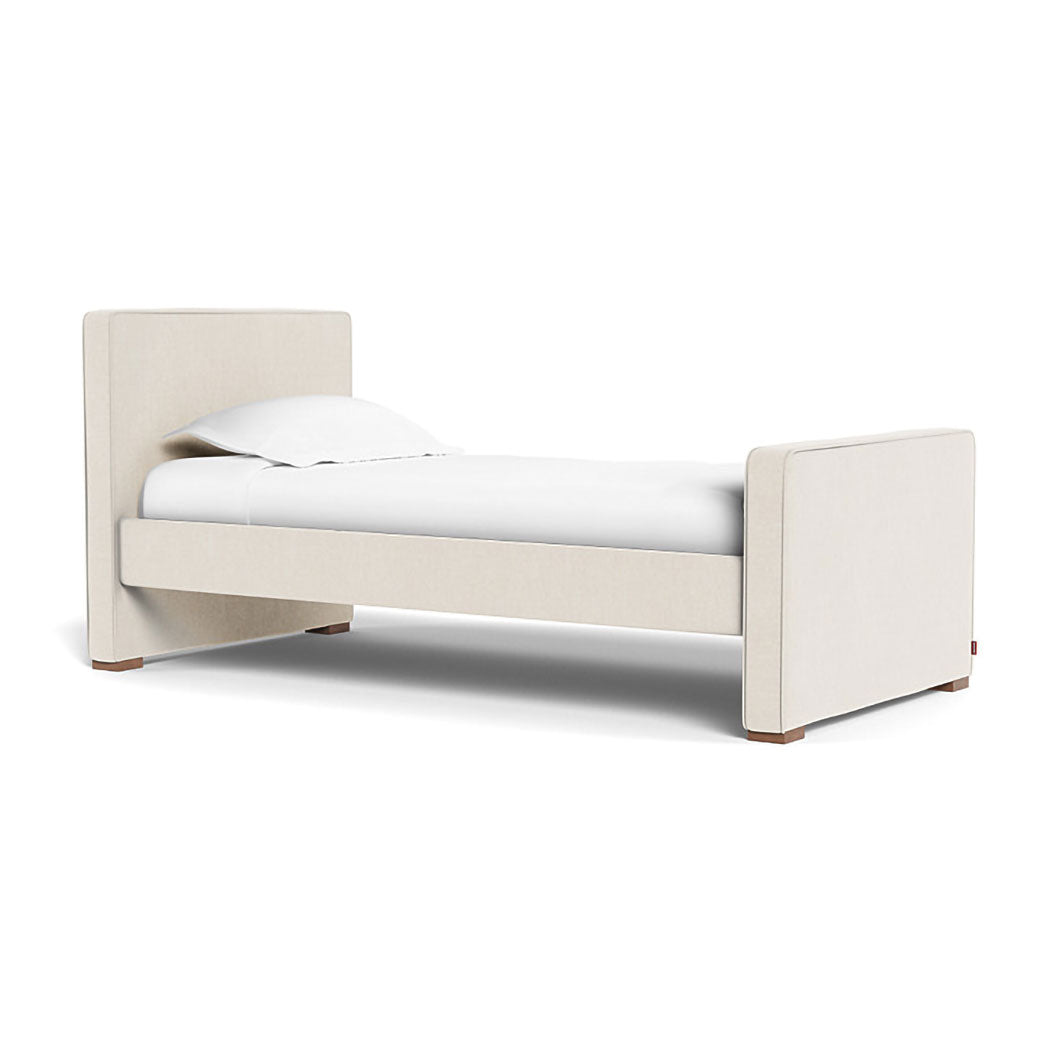 Monte Dorma Bed with high headboard and high footboard in -- Color_Performance Heathered Dune _ High _ High