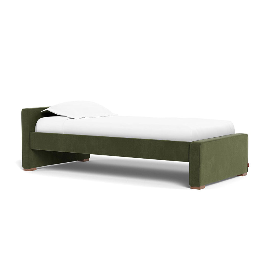 Monte Dorma Bed with low headboard and low footboard in -- Color_Moss Green Velvet _ Low _Low