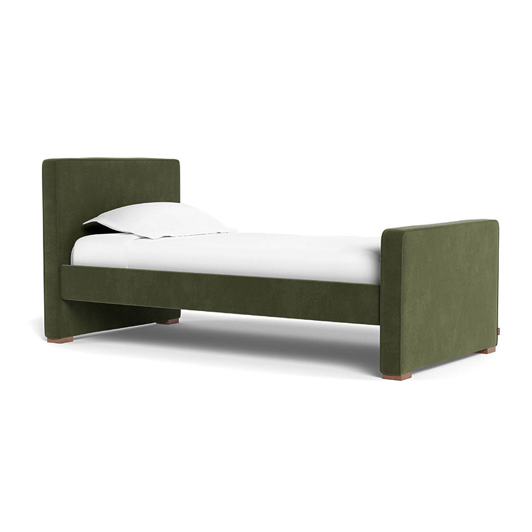 Monte Dorma Bed with high headboard and high footboard in -- Color_Moss Green Velvet _ High _ High
