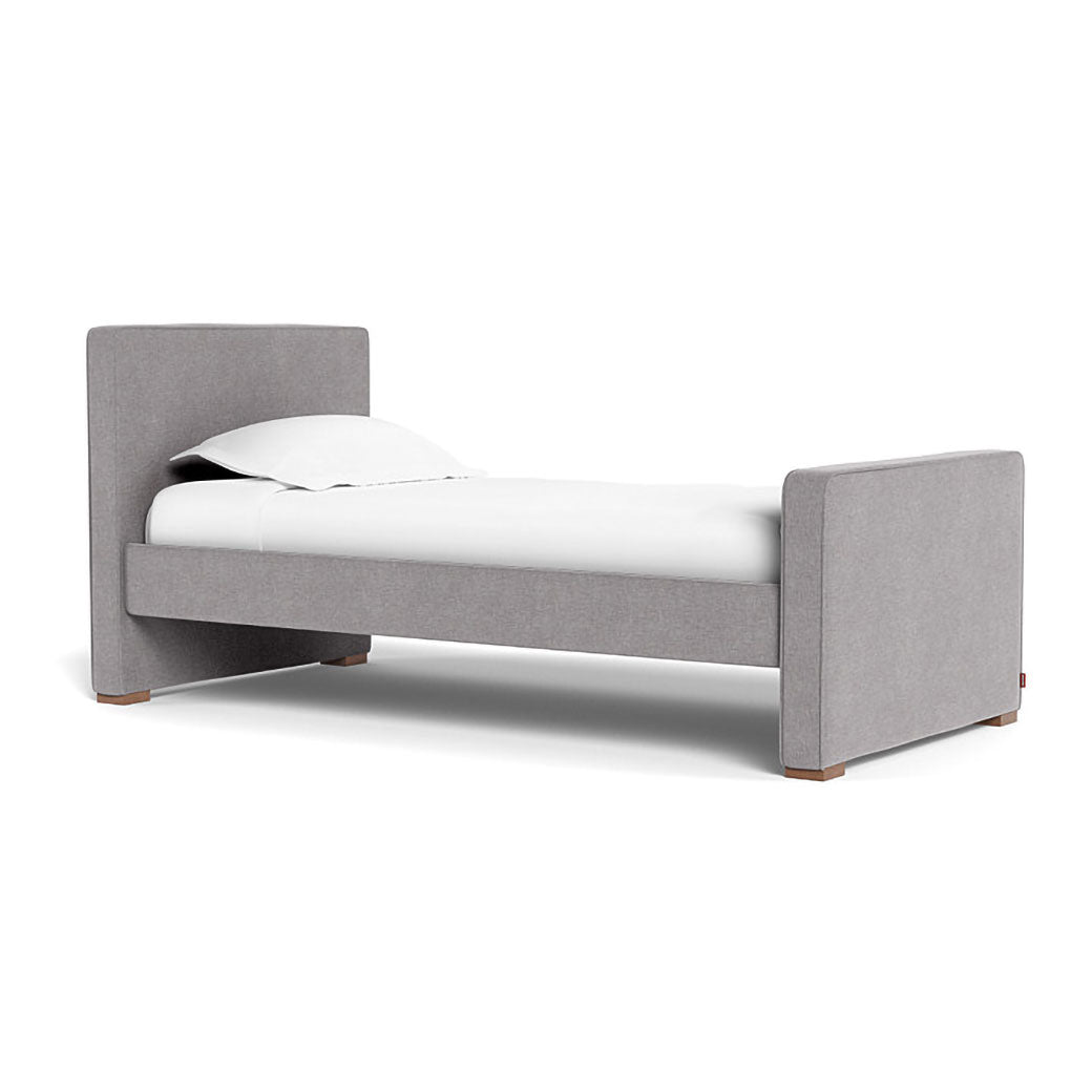 Monte Dorma Bed with high headboard and high footboard in -- Color_Performance Heathered Pebble Grey _ High _ High