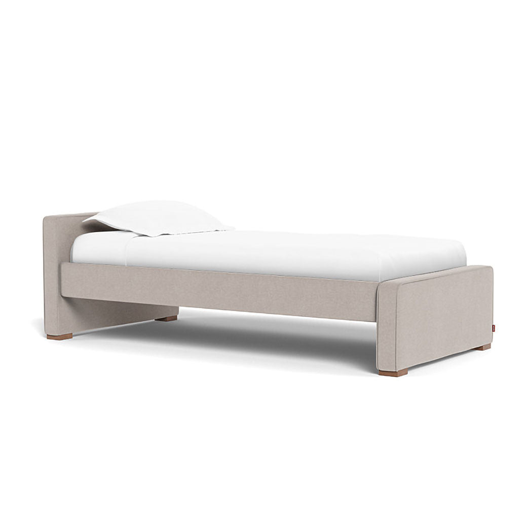 Monte Dorma Bed with low headboard and low footboard in -- Color_Performance Heathered Sand _ Low _ Low