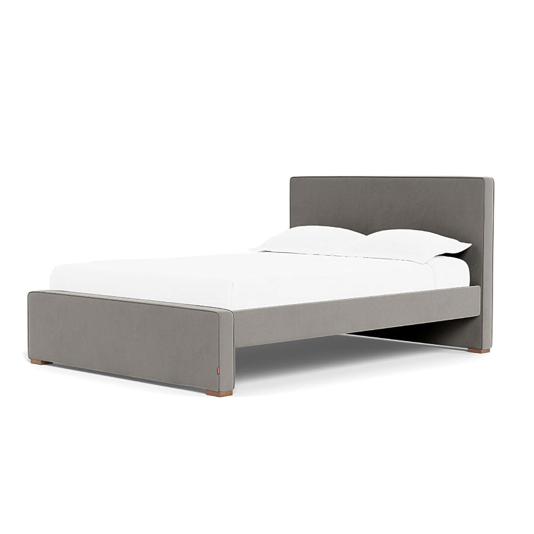 Right side view of Monte Dorma Queen/King Bed in -- Color_Mineral Grey Velvet _ No