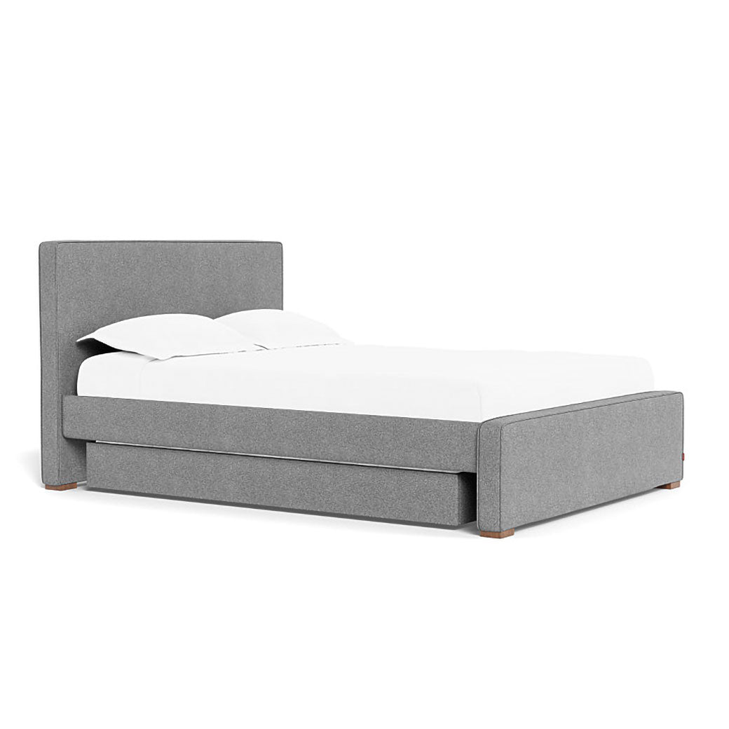 Left side of Monte Dorma Queen/King Bed in -- Color_Pepper Grey Weave _ 1 Trundle Bed