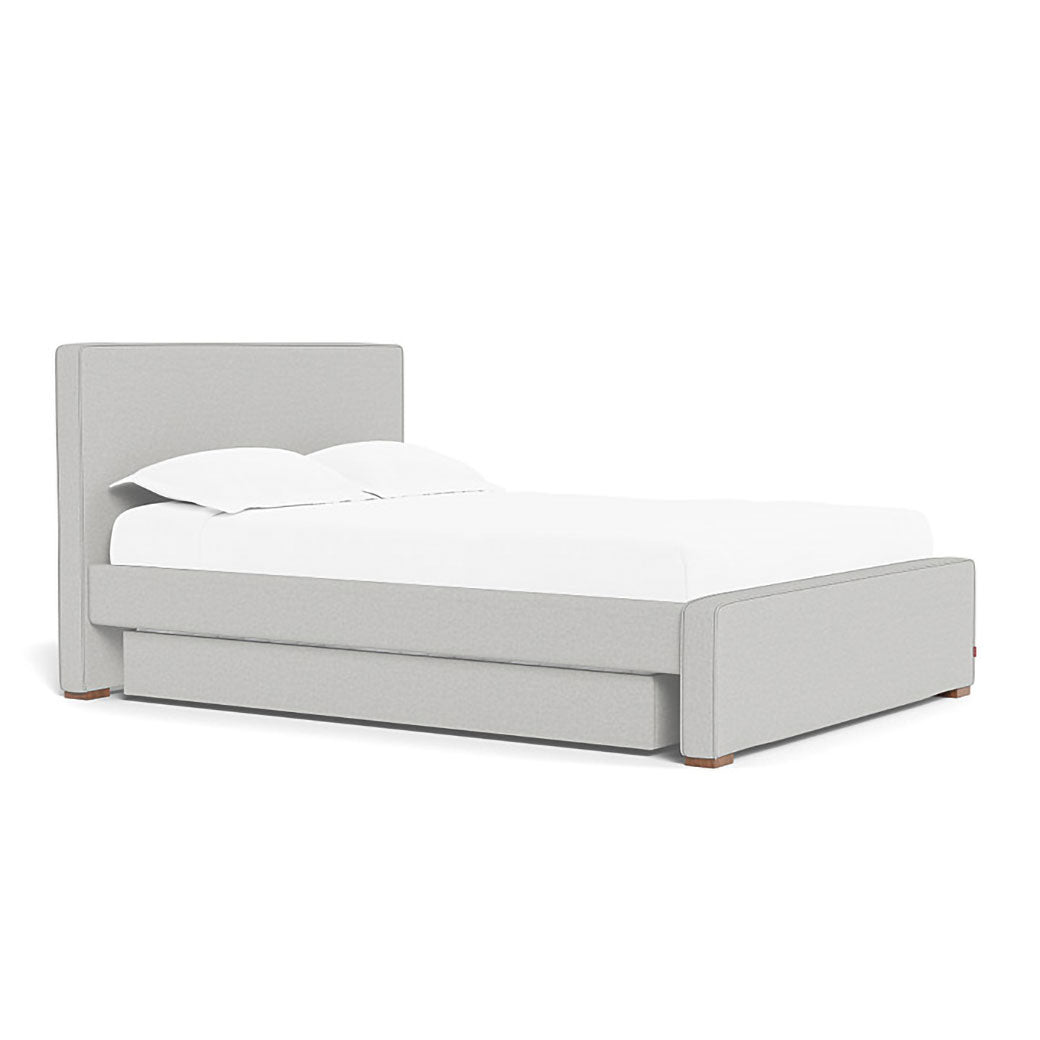 Left side of Monte Dorma Queen/King Bed in -- Color_Performance Heathered Fog Grey _ 1 Trundle Bed