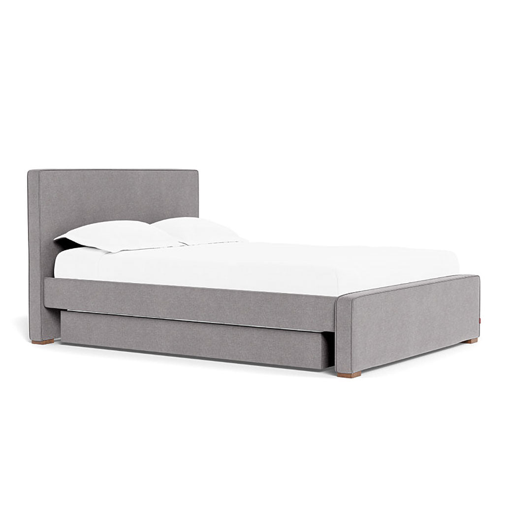Left side of Monte Dorma Queen/King Bed in -- Color_Performance Heathered Pebble Grey _ 1 Trundle Bed