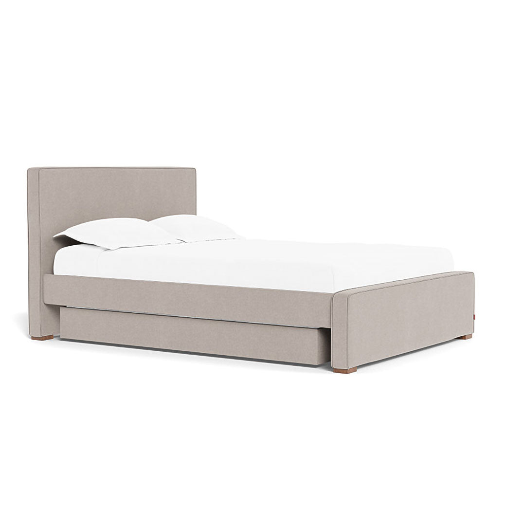 Left side of Monte Dorma Queen/King Bed in -- Color_Performance Heathered Sand _ 2 Trundle Beds