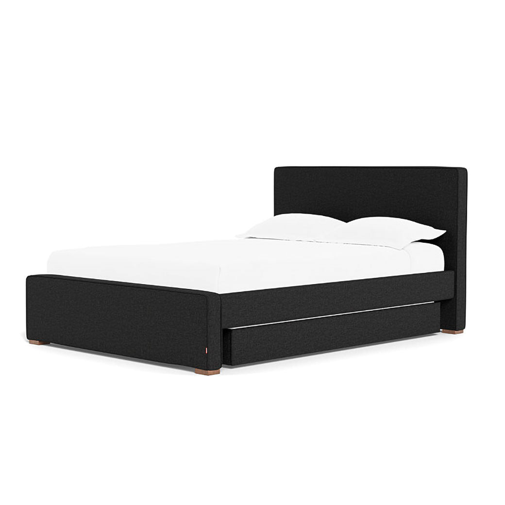 Right side of Monte Dorma Queen/King Bed in -- Color_Performance Heathered Black _ 2 Trundle Beds