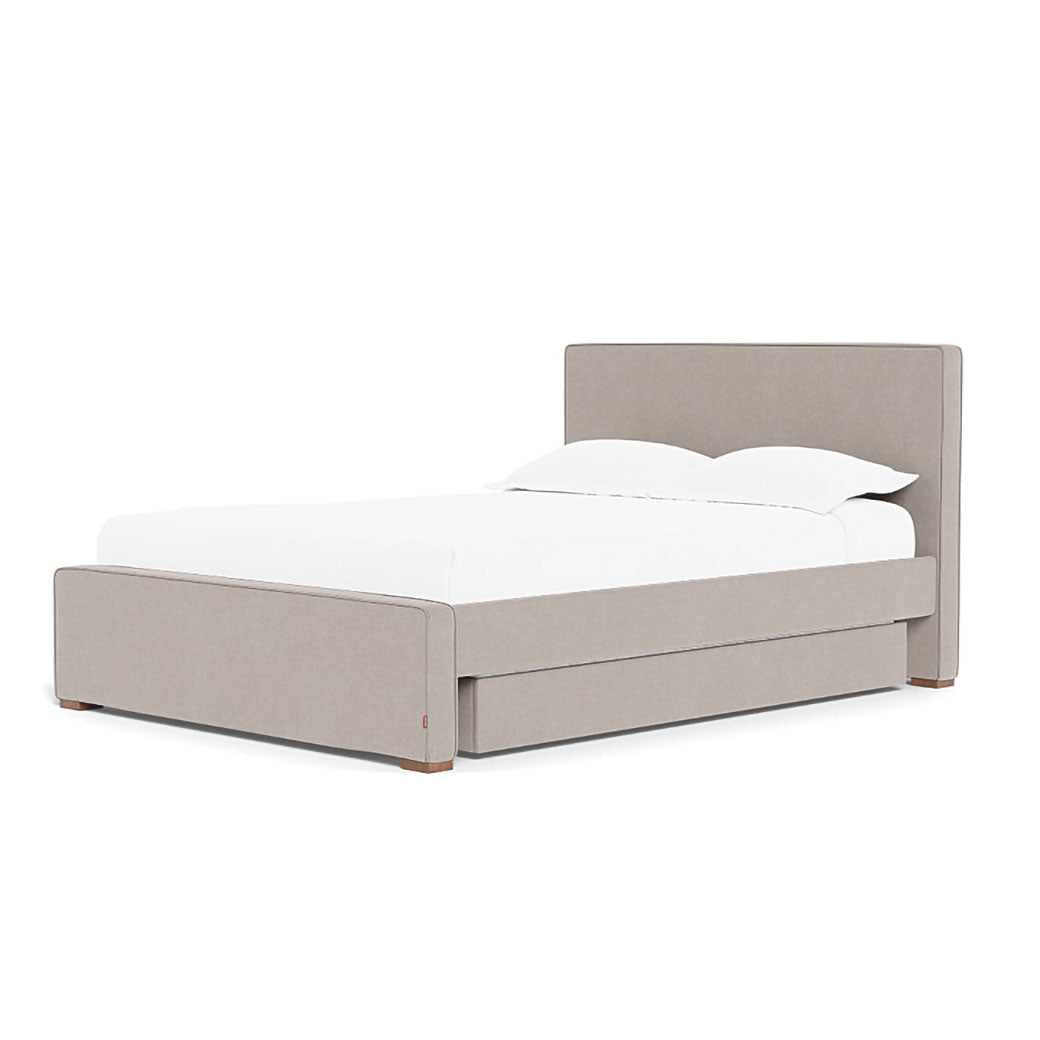 Right side of Monte Dorma Queen/King Bed in -- Color_Performance Heathered Sand _ 2 Trundle Beds