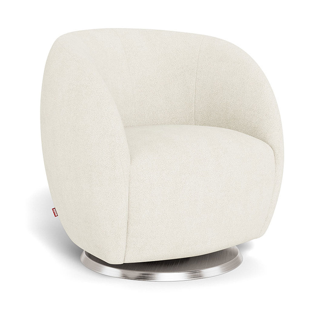 Monte Gem Glider in -- Color_Ivory Boucle _ Stainless Steel Swivel