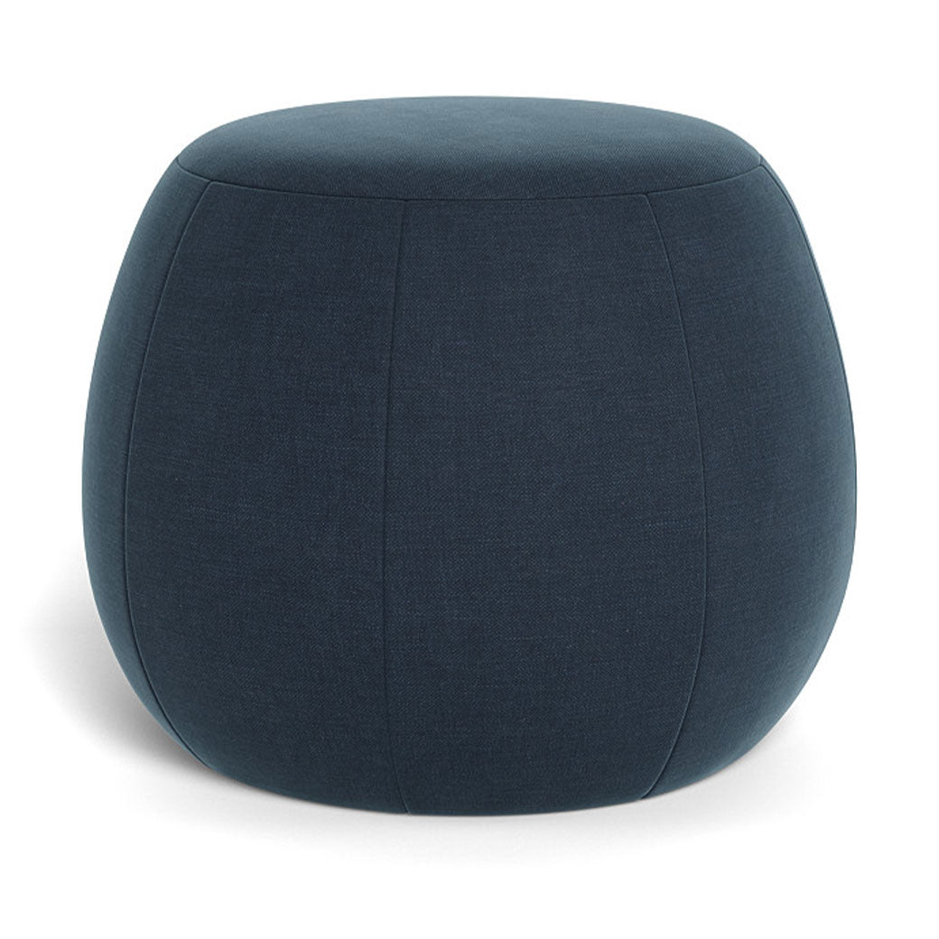 Monte Gem Pouf Ottoman in -- Color_Midnight Blue Brushed Cotton-Linen