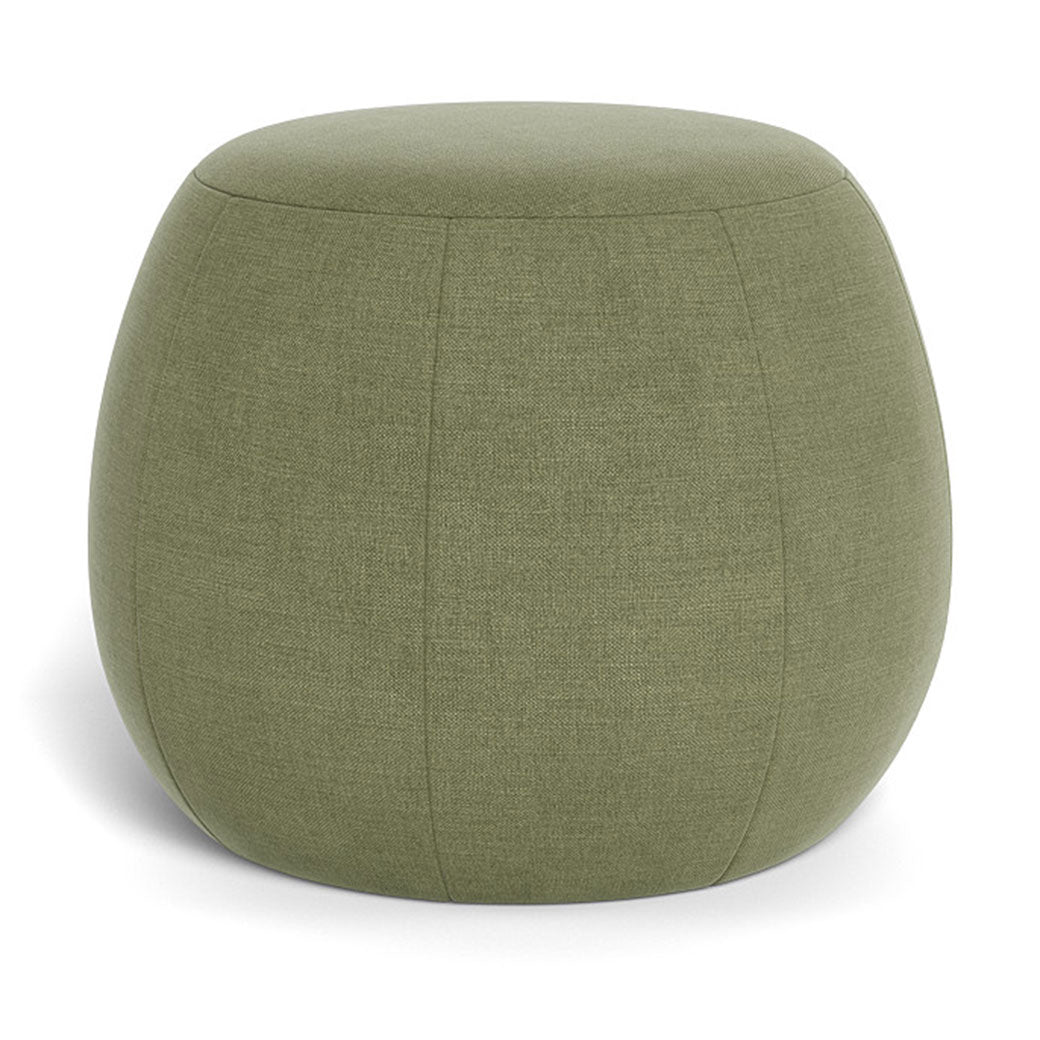 Monte Gem Pouf Ottoman in -- Color_Olive Green Brushed Cotton-Linen