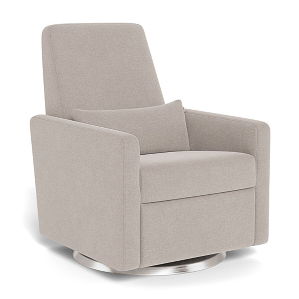 Monte Grano Glider Recliner in -- Color_Sand _ Stainless Steel Swivel