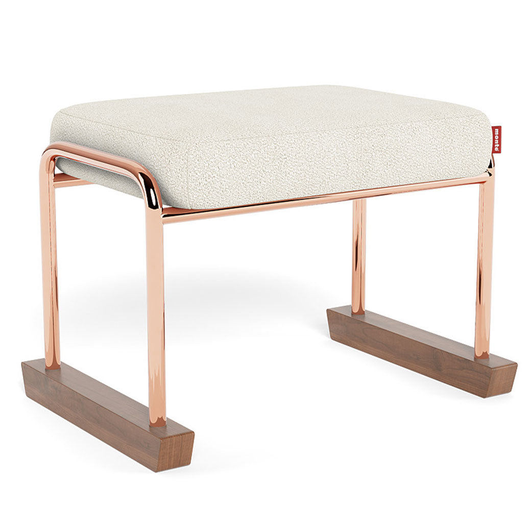 Monte Jackson Ottoman in -- Color_Ivory Boucle _ Rose Gold Copper