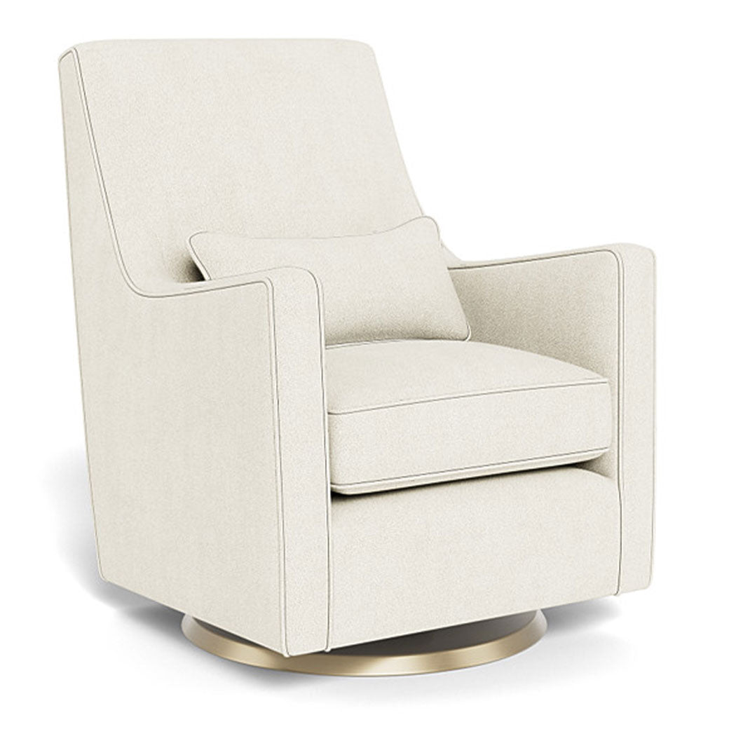 Monte Luca Glider in -- Color_Ivory Boucle _ Gold Swivel