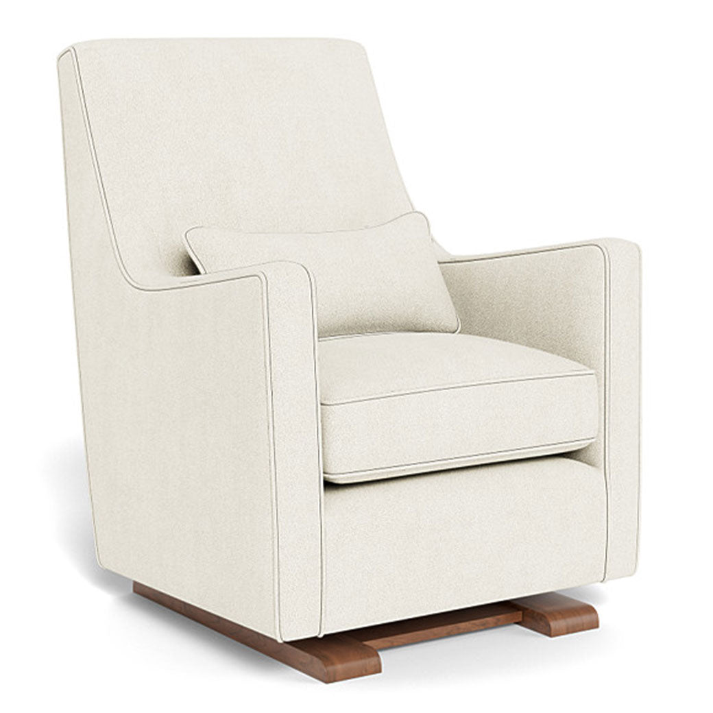 Monte Luca Glider in -- Color_Ivory Boucle _ Walnut